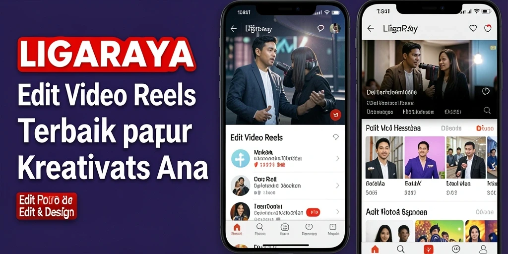 Tampilan antarmuka utama LIGARAYA untuk Edit Video Reels yang menarik.