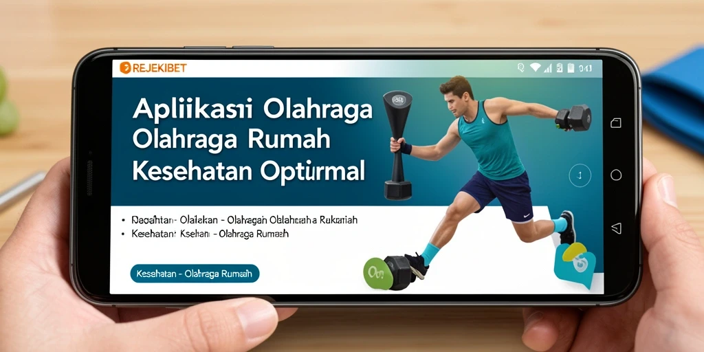 Antarmuka aplikasi REJEKIBET dengan fitur olahraga rumah yang lengkap.