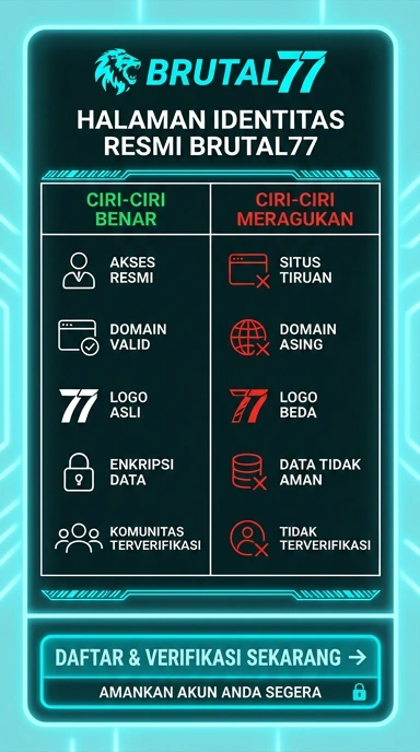 Tampilan kanal resmi brutal77